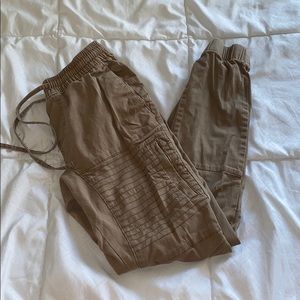 [ROF] Men’s tan motorcycle joggers